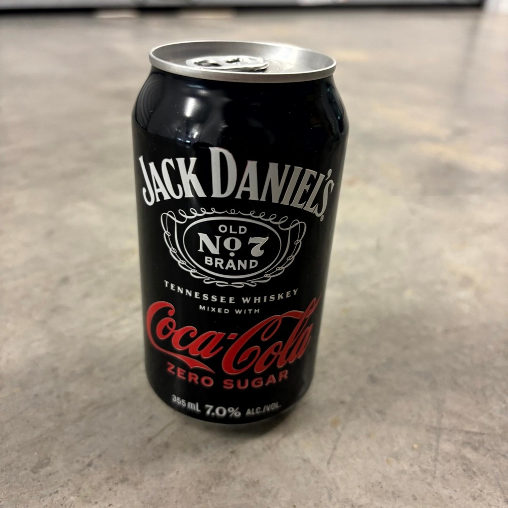 Jack Daniel's & Coca-Cola Zero Sugar 12oz Empty Can 2024 Collectible Drained